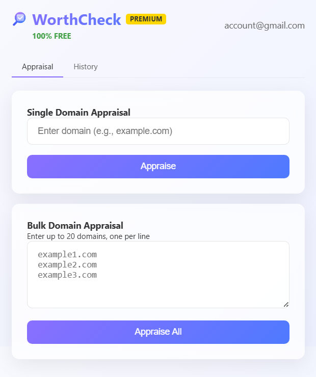 WorthCheck Extension